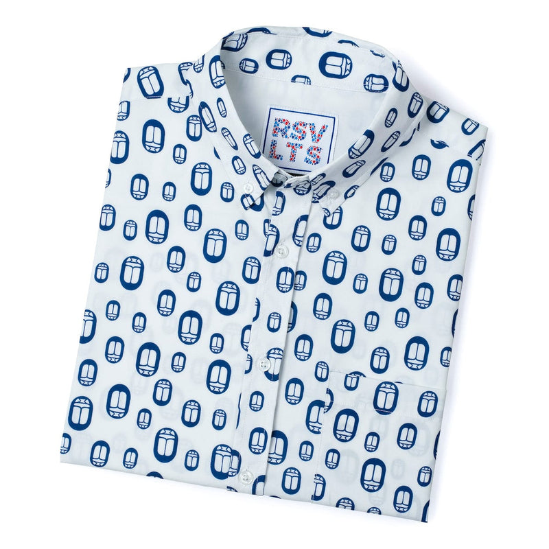 RSVLTS Meet the Beetles KUNUFLEX Short Sleeve Shirt in Blue — detail 3