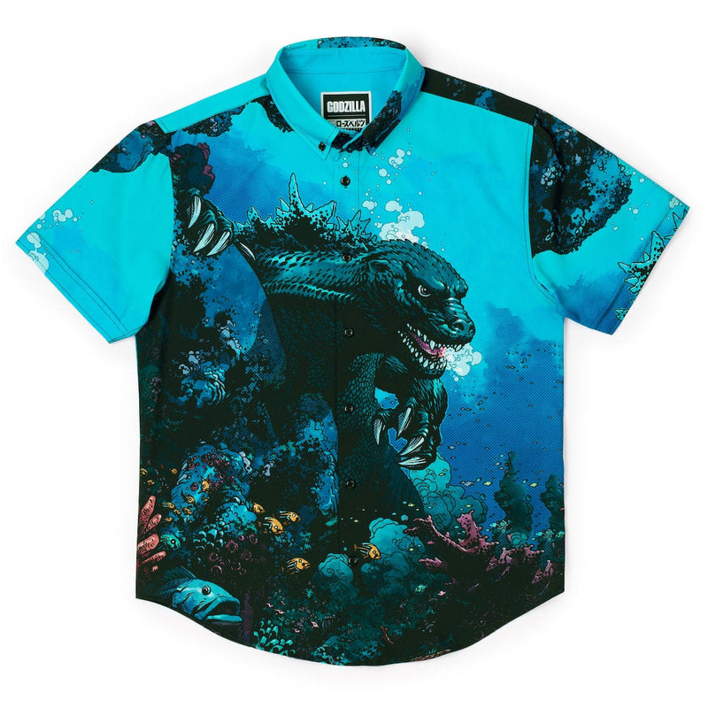 RSVLTS From the Depths KUNUFLEX Short Sleeve Shirt in Blue — detail 2