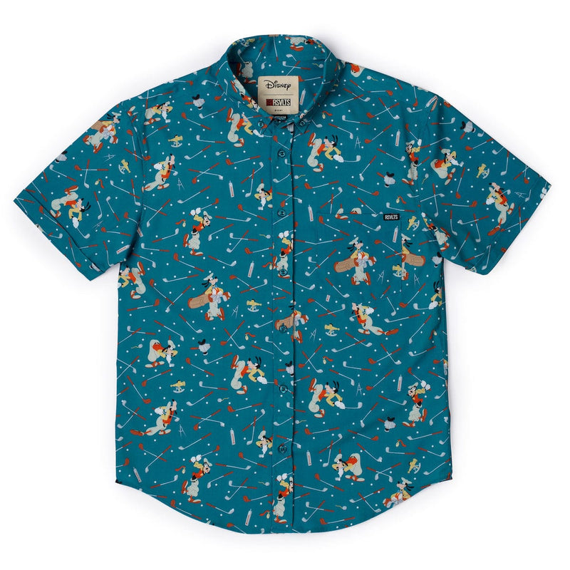 RSVLTS Goofy Golf KUNUFLEX Short Sleeve Shirt in Blue — detail 4