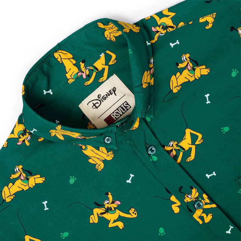 RSVLTS Pluto on the Green KUNUFLEX Short Sleeve Shirt in Green — detail 4