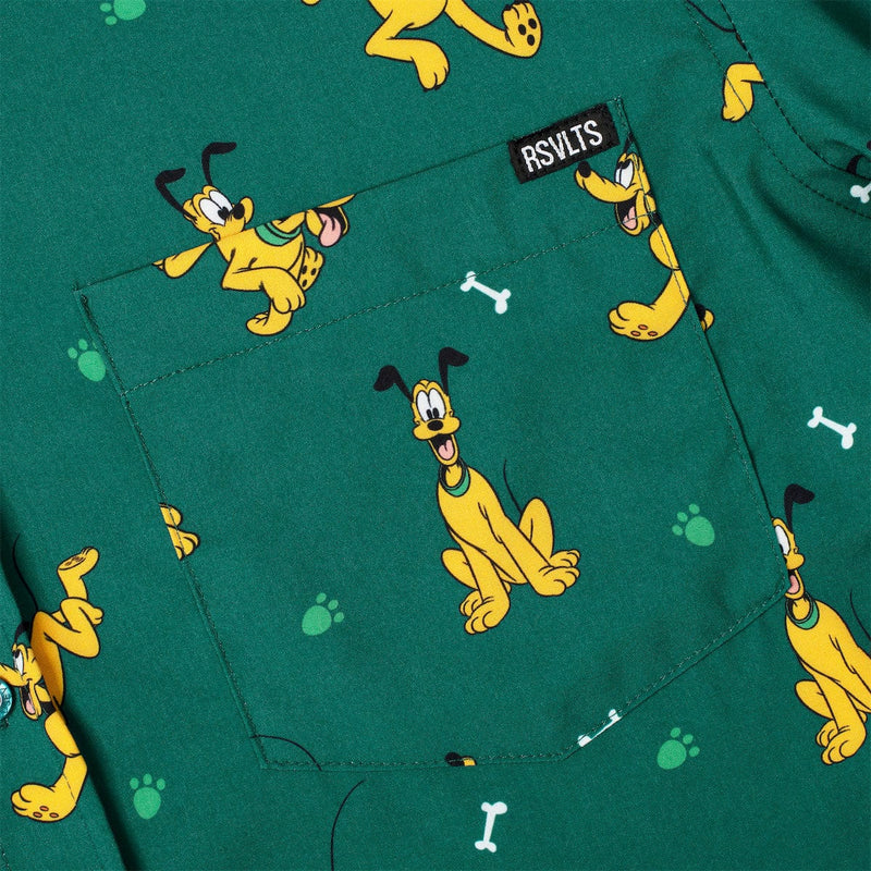 RSVLTS Pluto on the Green KUNUFLEX Short Sleeve Shirt in Green — detail 5