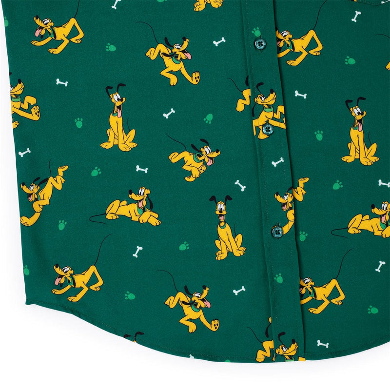RSVLTS Pluto on the Green KUNUFLEX Short Sleeve Shirt in Green — detail 6