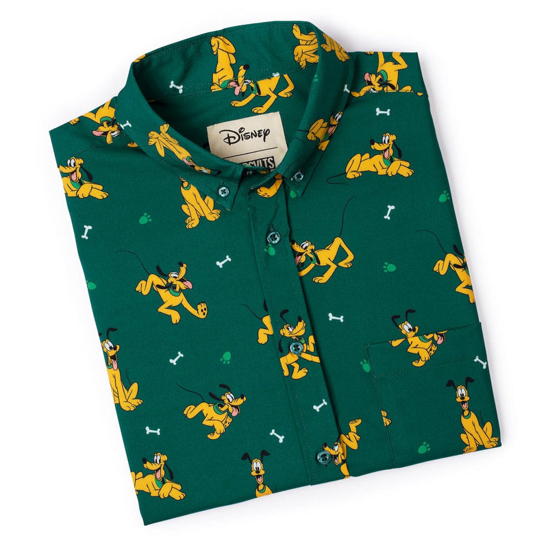 RSVLTS Pluto on the Green KUNUFLEX Short Sleeve Shirt in Green — detail 7