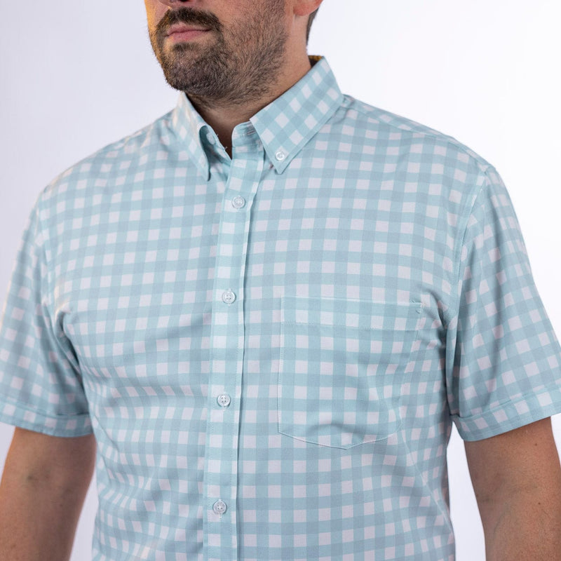 RSVLTS Country Kitchen KUNUFLEX Short Sleeve Shirt in Blue — front view