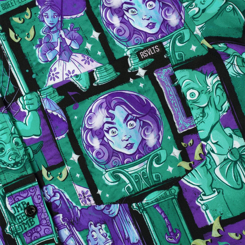 RSVLTS Haunted Houseguests KUNUFLEX Short Sleeve Shirt in Green — detail 6