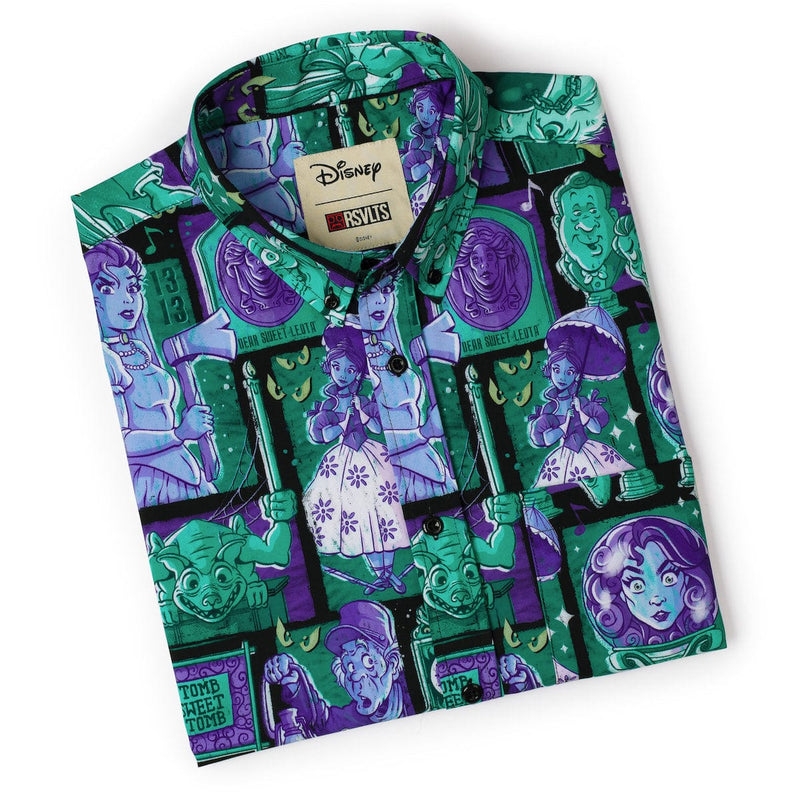 RSVLTS Haunted Houseguests KUNUFLEX Short Sleeve Shirt in Green — detail 8