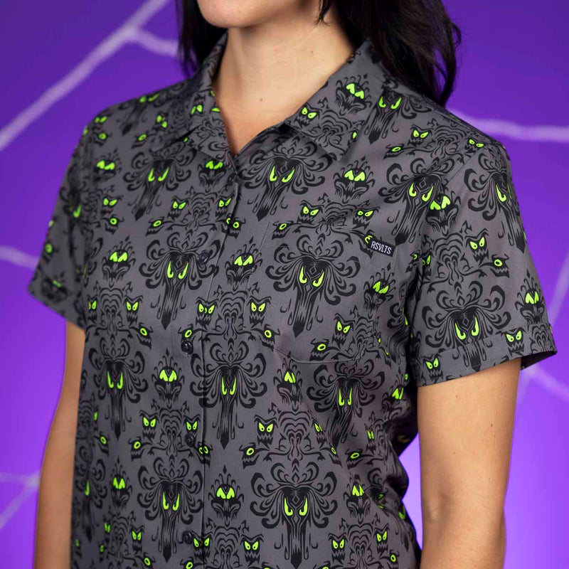 RSVLTS Wall Creeps Women's KUNUFLEX Short Sleeve Shirt — detail 2