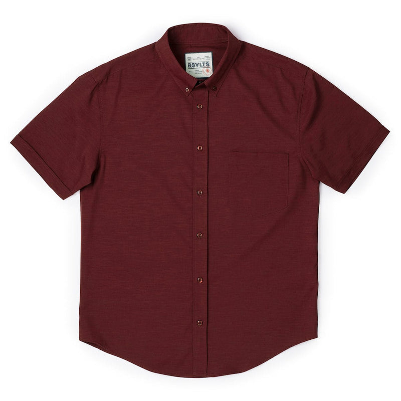 RSVLTS Burnt Russet KUNUFLEX Short Sleeve Shirt in Brown — detail 3