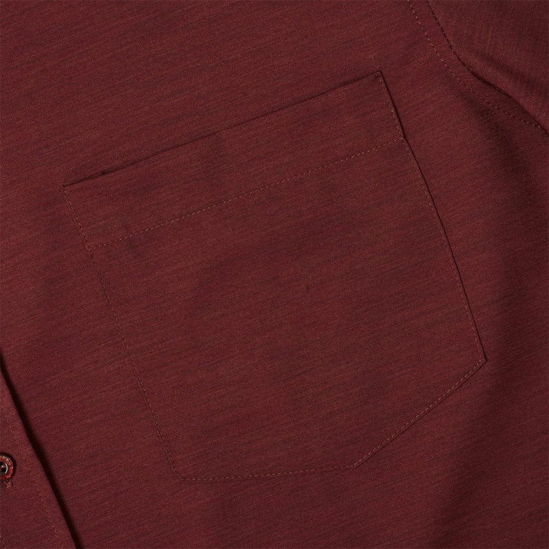RSVLTS Burnt Russet KUNUFLEX Short Sleeve Shirt in Brown — detail 6