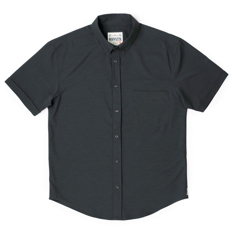RSVLTS Blackened Pearl KUNUFLEX Short Sleeve Shirt in Black — detail 2