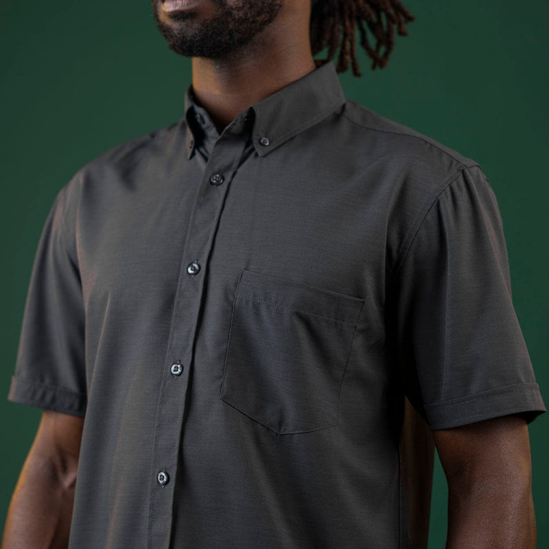 RSVLTS Blackened Pearl KUNUFLEX Short Sleeve Shirt in Black — detail 3