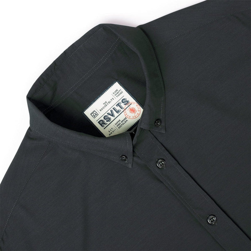 RSVLTS Blackened Pearl KUNUFLEX Short Sleeve Shirt in Black — detail 4