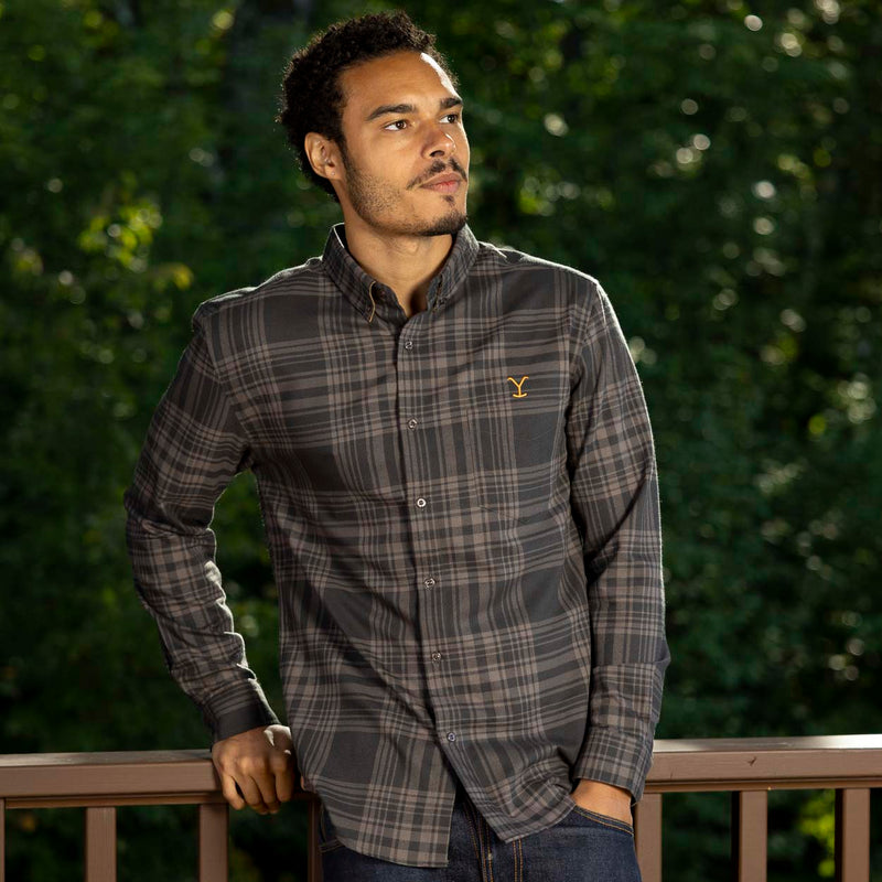 RSVLTS Worth Fighting For BorlandFlex Long Sleeve Flannel (2024 Fit) in Black — detail 2