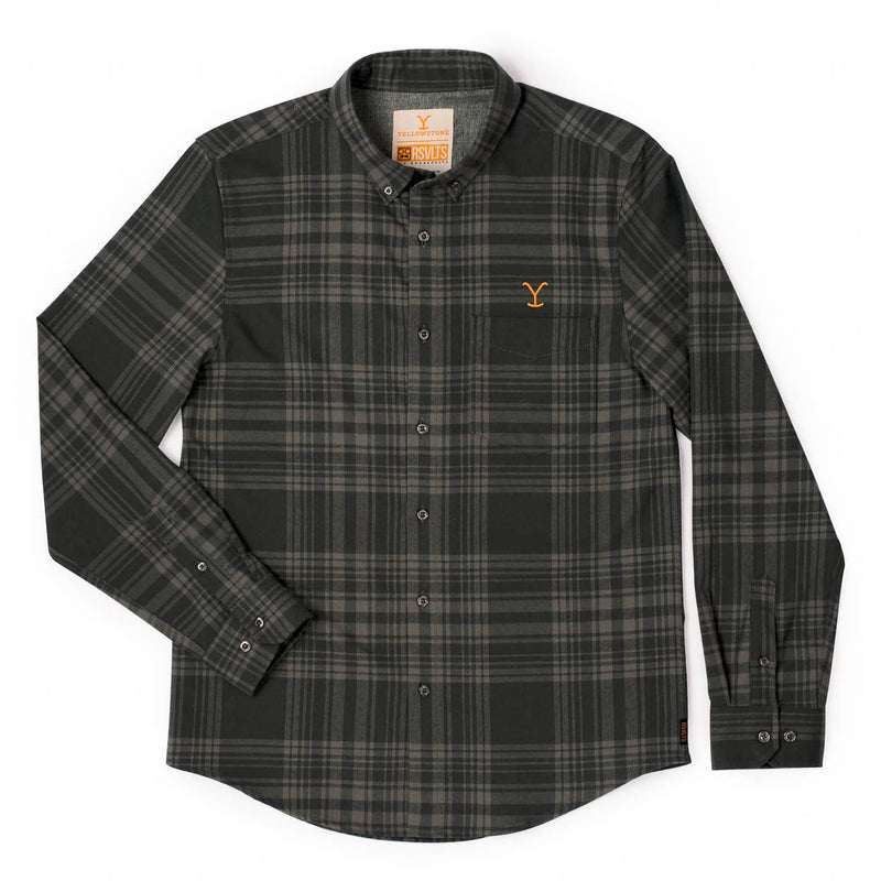 RSVLTS Worth Fighting For BorlandFlex Long Sleeve Flannel (2024 Fit) in Black — detail 3
