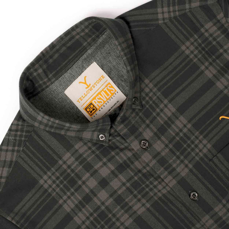RSVLTS Worth Fighting For BorlandFlex Long Sleeve Flannel (2024 Fit) in Black — detail 4