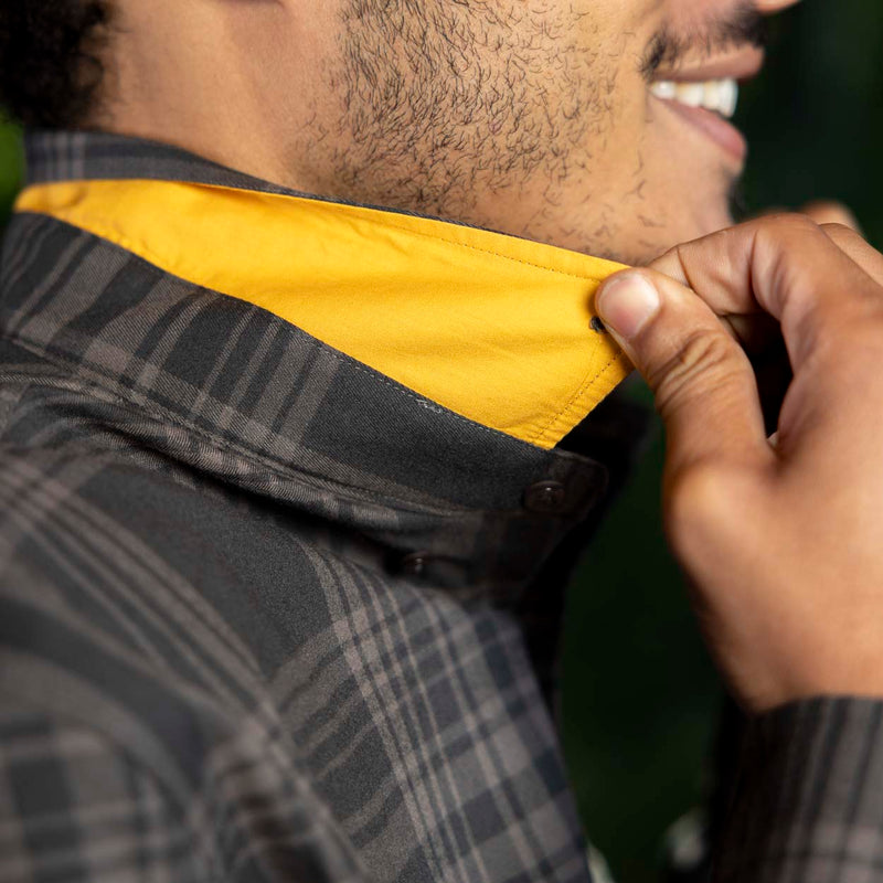 RSVLTS Worth Fighting For BorlandFlex Long Sleeve Flannel (2024 Fit) in Black — detail 5