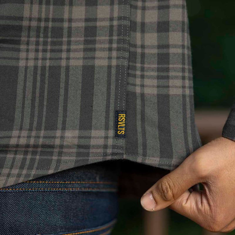 RSVLTS Worth Fighting For BorlandFlex Long Sleeve Flannel (2024 Fit) in Black — detail 8