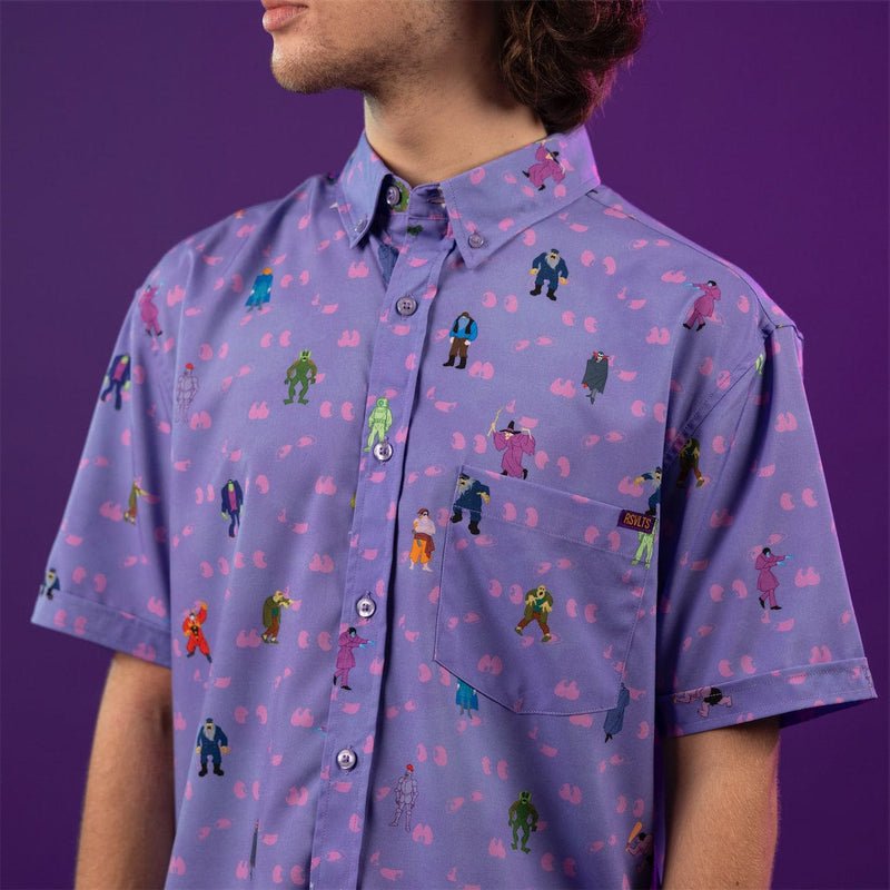 RSVLTS Scoob, Run! KUNUFLEX Short Sleeve Shirt in Purple — detail 4