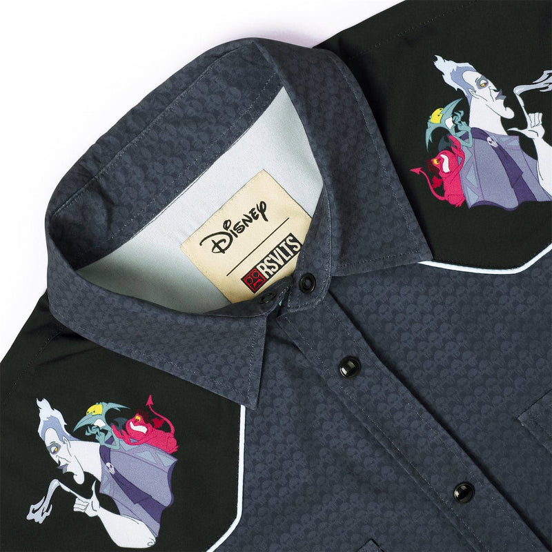 RSVLTS Dark and Gloomy Roper Short Sleeve Shirt in Black — detail 2
