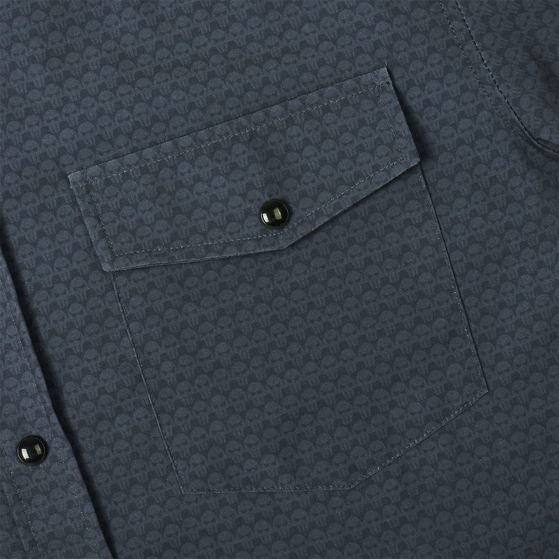 RSVLTS Dark and Gloomy Roper Short Sleeve Shirt in Black — detail 5