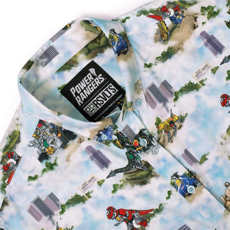 RSVLTS It's Morphin Time KUNUFLEX Short Sleeve Shirt in Blue — detail 3