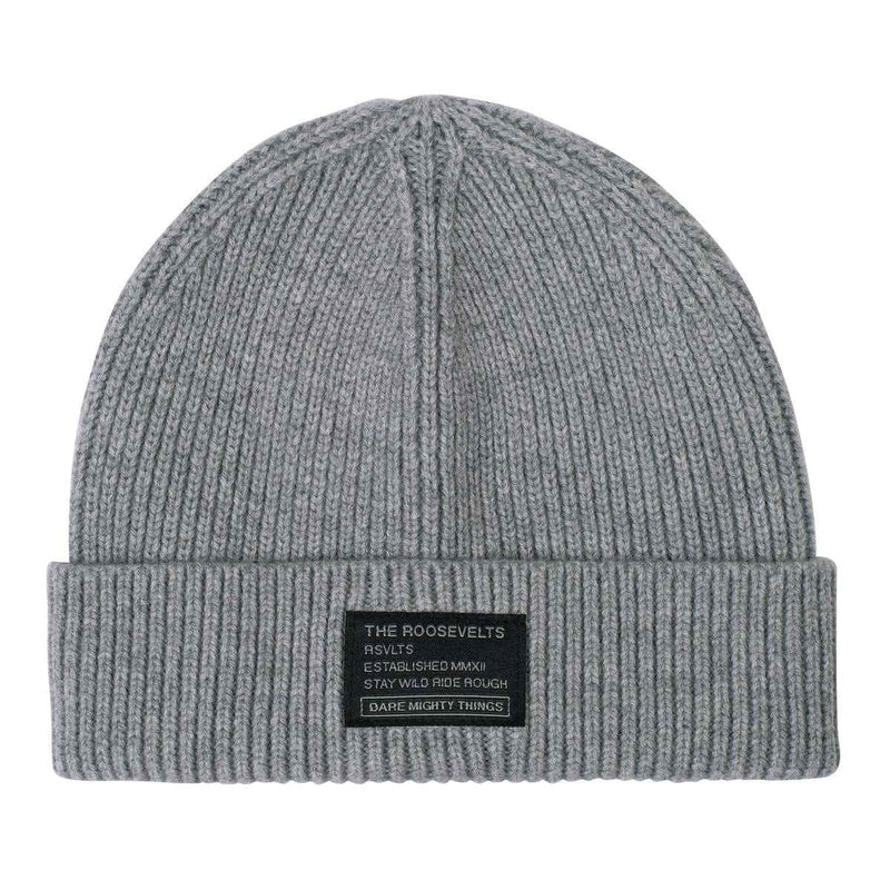 RSVLTS Merino Wool Limestone Beanie Beanie in Gray — front view