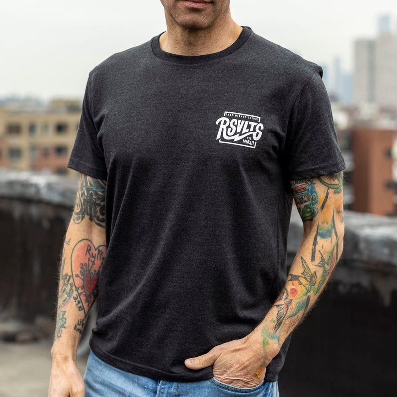 RSVLTS The Wave Crewneck Tee in Black — detail 2