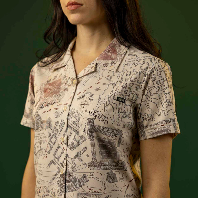 RSVLTS Mischief Managed Women's KUNUFLEX Short Sleeve Shirt — detail 3