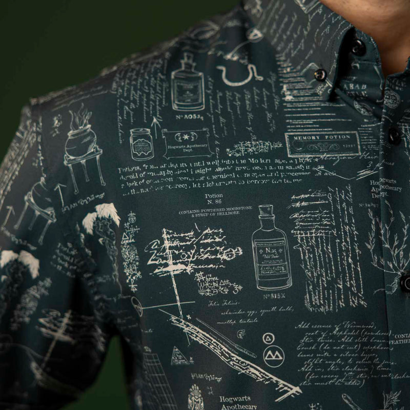 RSVLTS Advanced Potion Making KUNUFLEX Short Sleeve Shirt in Green — detail 6
