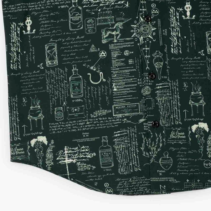 RSVLTS Advanced Potion Making KUNUFLEX Short Sleeve Shirt in Green — detail 8