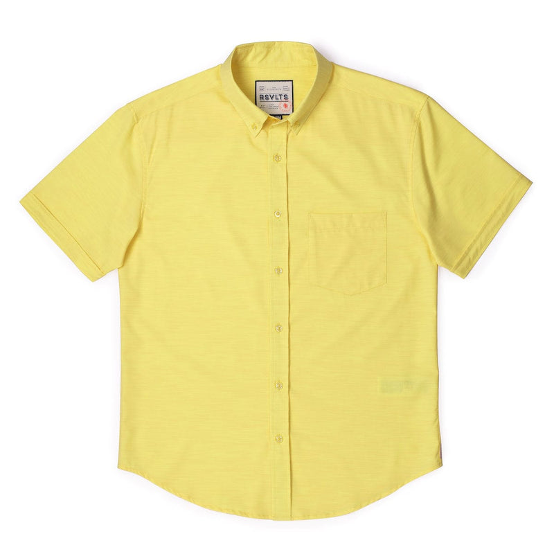 RSVLTS Extreme Solar Flare KUNUFLEX Short Sleeve Shirt in Yellow — detail 4