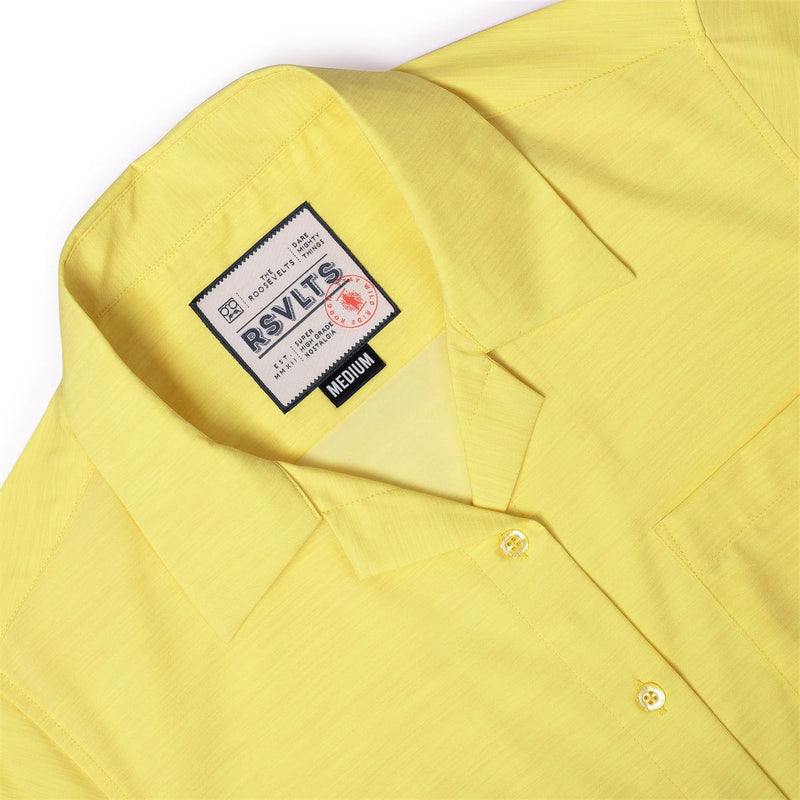 RSVLTS Extreme Solar Flare Women's KUNUFLEX Short Sleeve Shirt in Yellow — detail 2