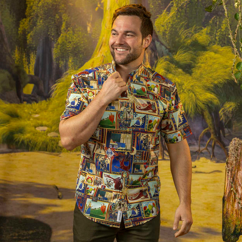 RSVLTS Tale as Old as Slime KUNUFLEX Short Sleeve Shirt in Brown — detail 3