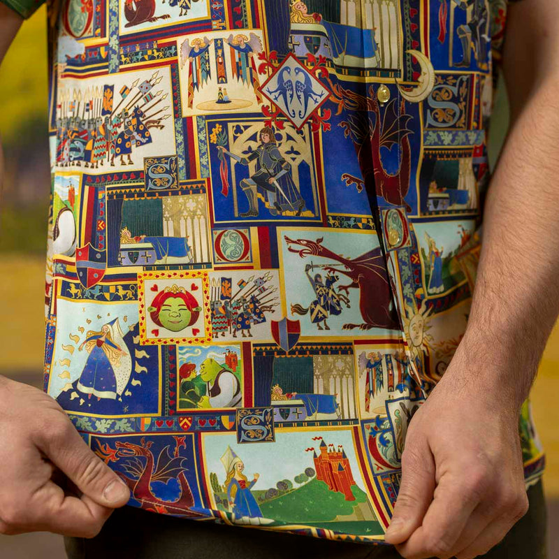 RSVLTS Tale as Old as Slime KUNUFLEX Short Sleeve Shirt in Brown — detail 6