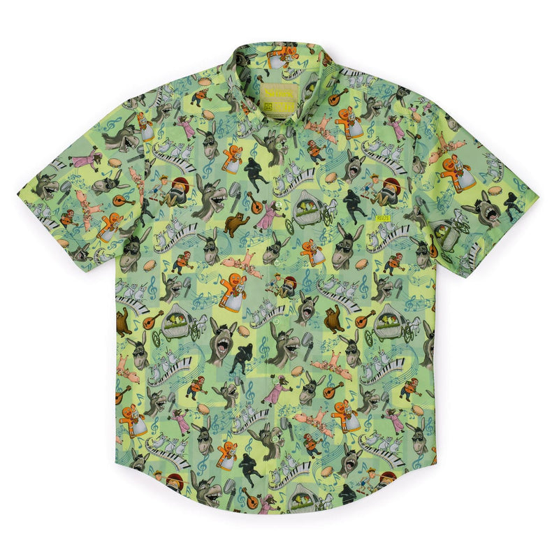 RSVLTS Duloc and Roll KUNUFLEX Short Sleeve Shirt in Green — detail 3