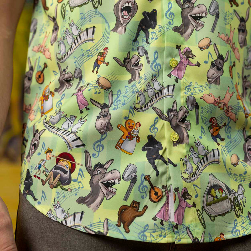 RSVLTS Duloc and Roll KUNUFLEX Short Sleeve Shirt in Green — detail 5