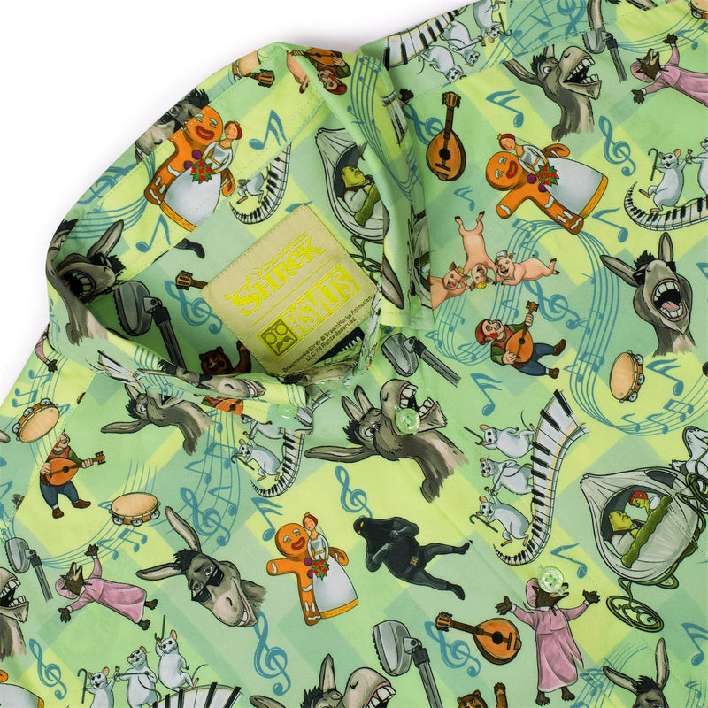 RSVLTS Duloc and Roll KUNUFLEX Short Sleeve Shirt in Green — detail 6