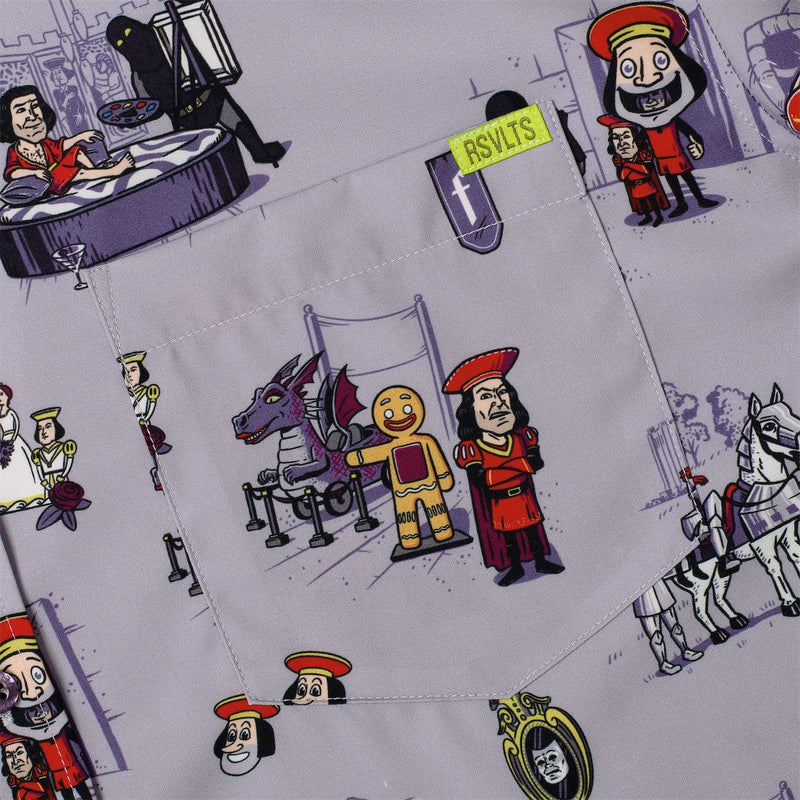 RSVLTS Short Lord KUNUFLEX Short Sleeve Shirt in Gray — detail 4