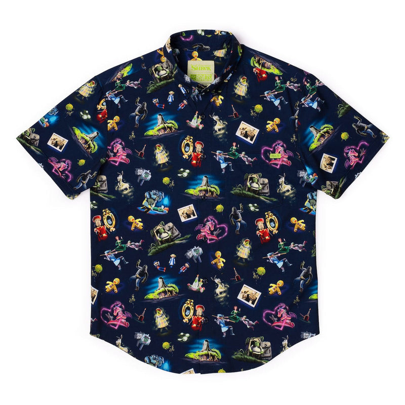 RSVLTS Happily Ogre After KUNUFLEX Short Sleeve Shirt in Black — detail 3
