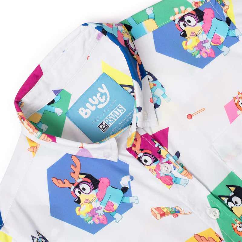 RSVLTS Magic Xylophone Youth KUNUFLEX Short Sleeve Shirt in Multicolor — detail 3