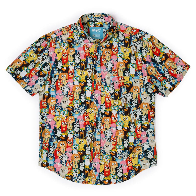 RSVLTS Primary Pals Youth KUNUFLEX Short Sleeve Shirt in Multicolor — front view