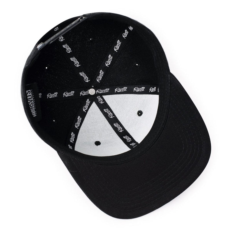 RSVLTS Interlocking USA (Black & White) TLB Hat — detail 2