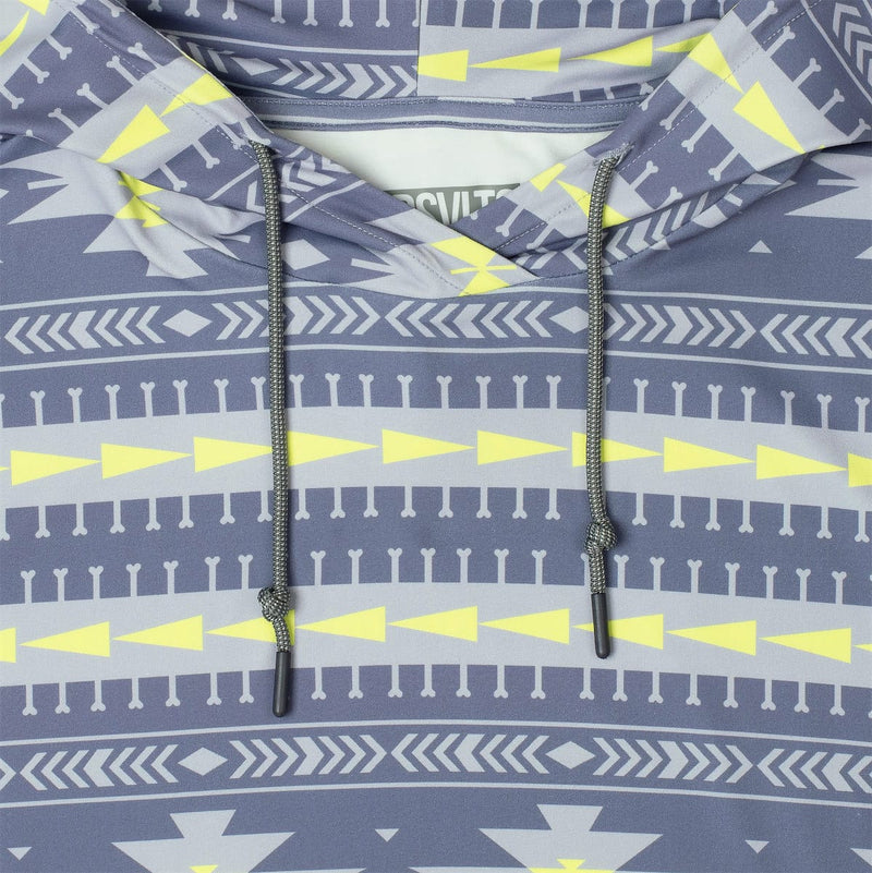 RSVLTS Aztec Gray Performance Hoodie in Gray — detail 3