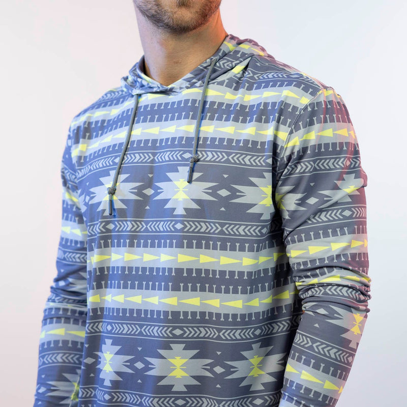 RSVLTS Aztec Gray Performance Hoodie in Gray — detail 4