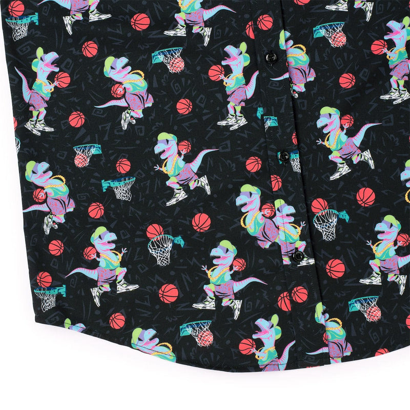 RSVLTS Dino Dunks KUNUFLEX Short Sleeve Shirt in Black — detail 7
