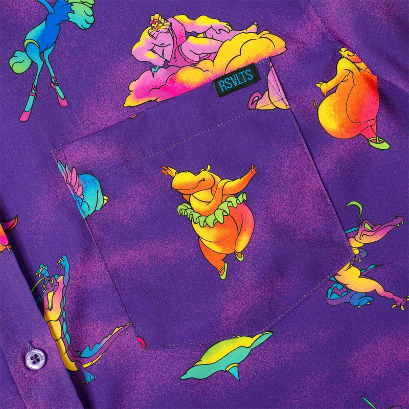 RSVLTS Shall We Dance? KUNUFLEX Short Sleeve Shirt in Purple — detail 3