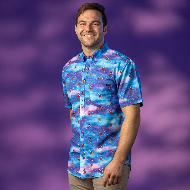 RSVLTS Lil Apprentices KUNUFLEX Short Sleeve Shirt in Blue — detail 3