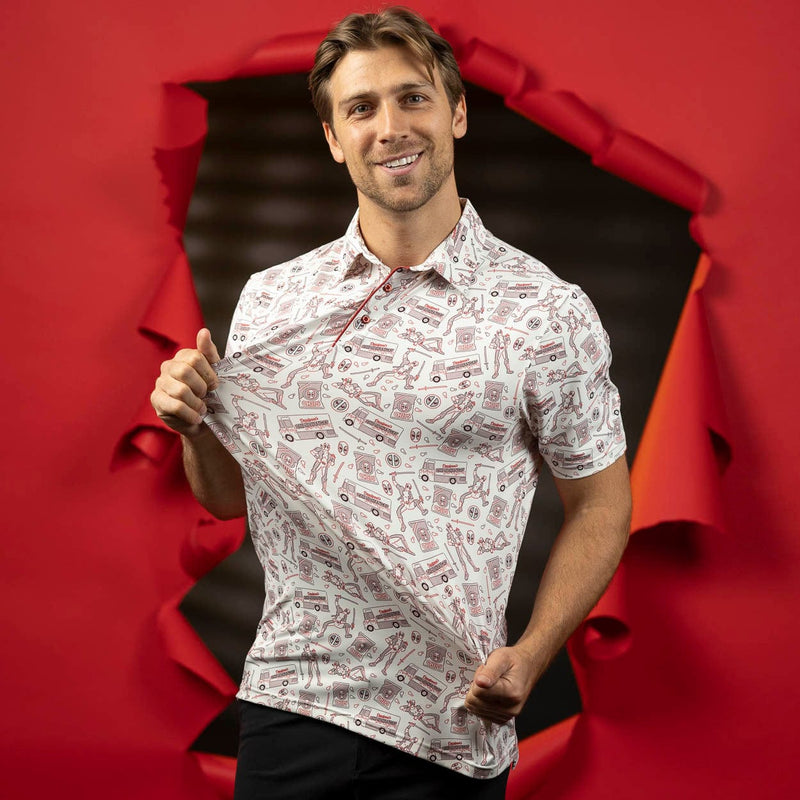 RSVLTS Chips and Chimi All-Day Polo in Red — detail 5
