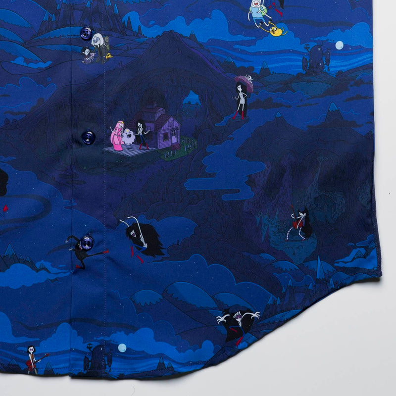 RSVLTS The Vampire Queen KUNUFLEX Short Sleeve Shirt in Blue — detail 3
