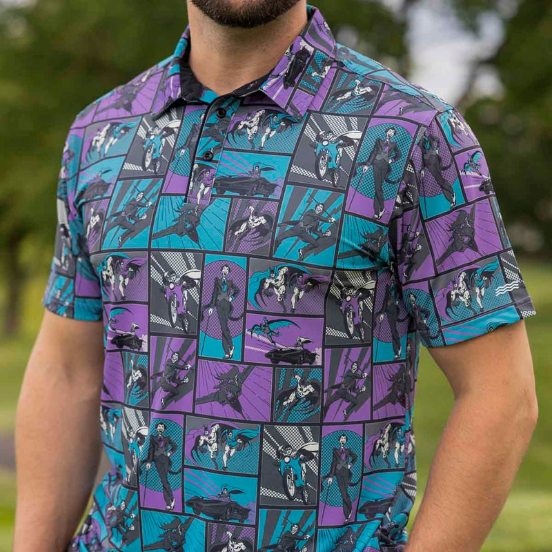 RSVLTS Funny Papers All-Day Polo in Blue — front view